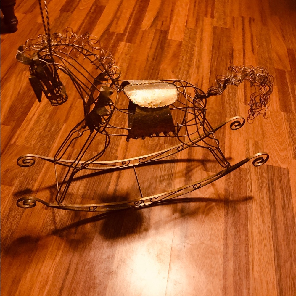 Metal rocking horse